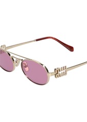 Miu Miu Round Metal Sunglasses
