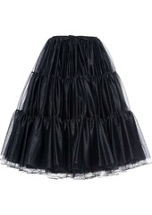 Miu Miu ruched tulle flared skirt