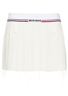 Miu Miu Sablé pleated mini skirt