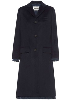 Miu Miu Single-Breasted Velour coat