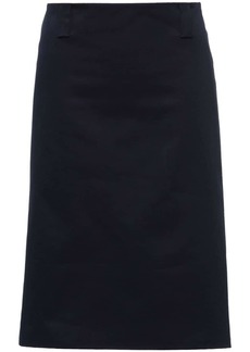 Miu Miu straight appliqué-logo skirt