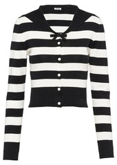 Miu Miu striped cotton cardigan