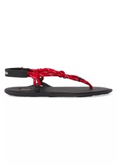 Miu Miu T-Strap Rope Sandals