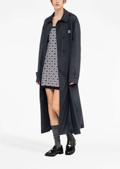 Miu Miu logo-print belted trench coat