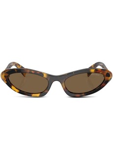 Miu Miu tortoiseshell-effect oval-frame sunglasses