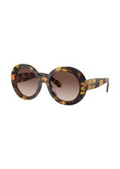 Miu Miu tortoiseshell-effect round-frame sunglasses