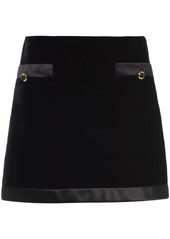 Miu Miu velvet-effect A-line miniskirt