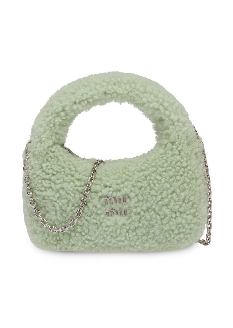 Miu Miu mini Wander shearling shoulder bag