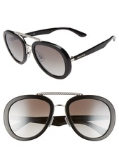 Women's Miu Miu Phantos 53mm Sunglasses - Black/ Grey Grad Mirror