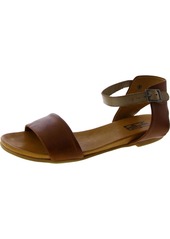 Miz Mooz Alanis Womens Leather Ankle Strap Flat Sandals