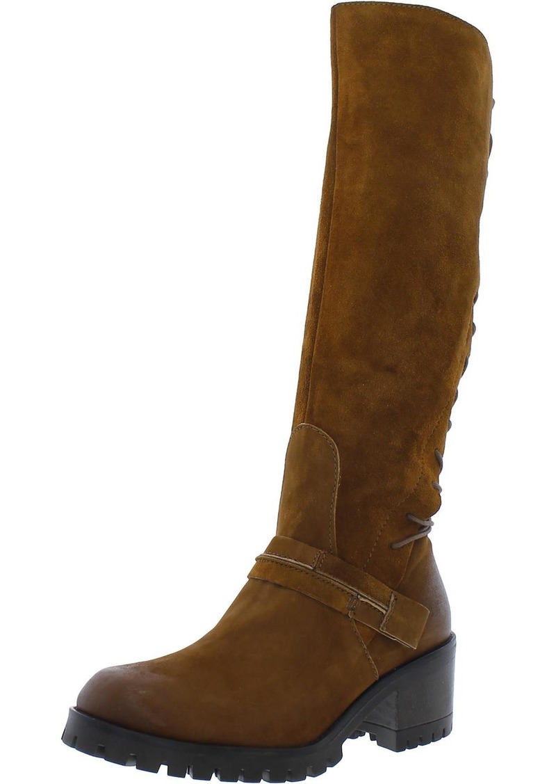 Miz Mooz Mayer Womens Suede Stacked Heel Knee-High Boots