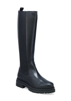 Miz Mooz Lore Leather Pull On Knee-high Boots in Black