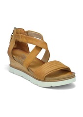 Miz Mooz Trace Wedge Sandal in Wheat Leather at Nordstrom