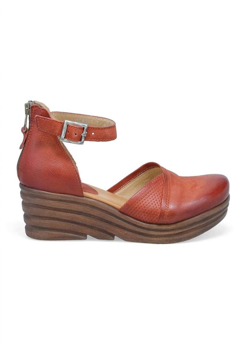 Miz Mooz Women's Acadia Wedge Sandal In Brick