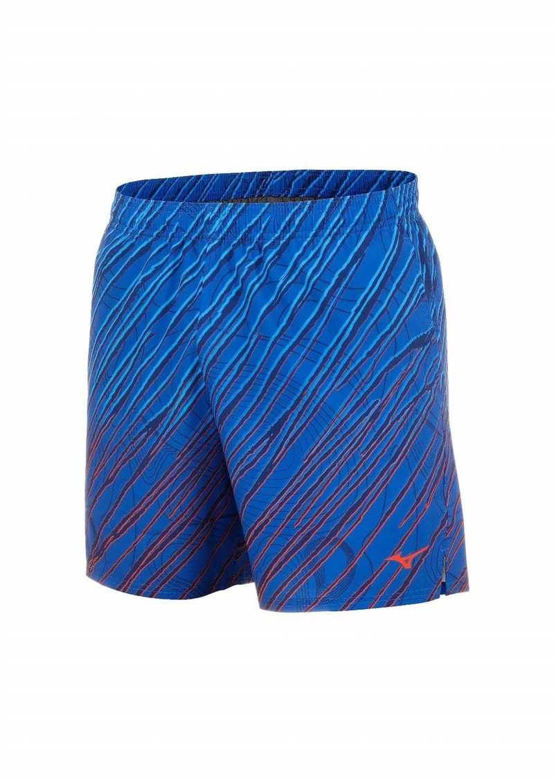 Mizuno Men's 7-Inch Printable Short In Bark/olympian Blue