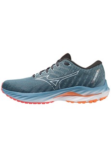 Mizuno Men's Wave Inspire 19 Running Shoes - D/medium Width In Provincial Blue/white/light Orange
