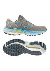 Mizuno Men's Wave Inspire 19 Running Shoes In Ghost Gray/jet Blue/bolt 2 Neon