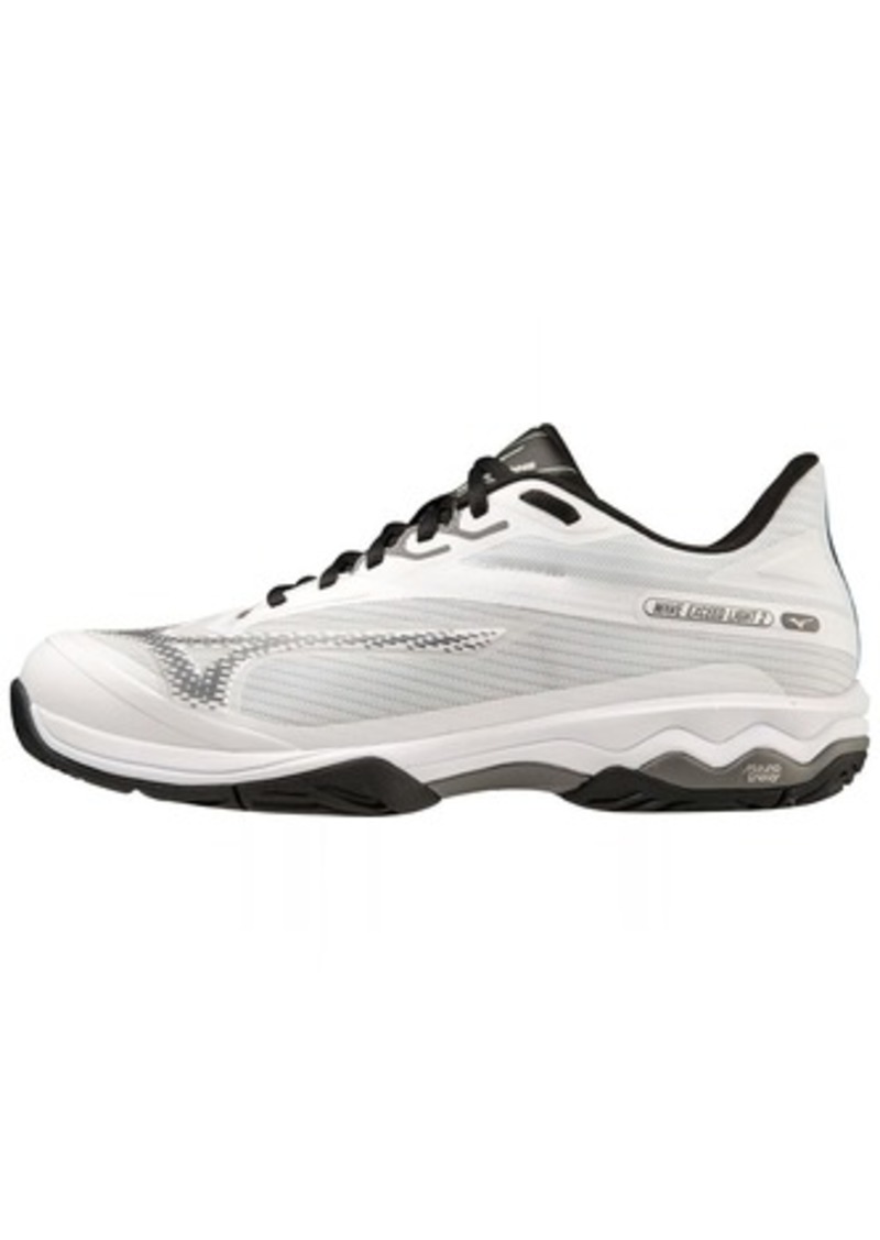 Mizuno Men's Wave Exceed Light 2 AC Tennis Shoe White-Metallic Grey