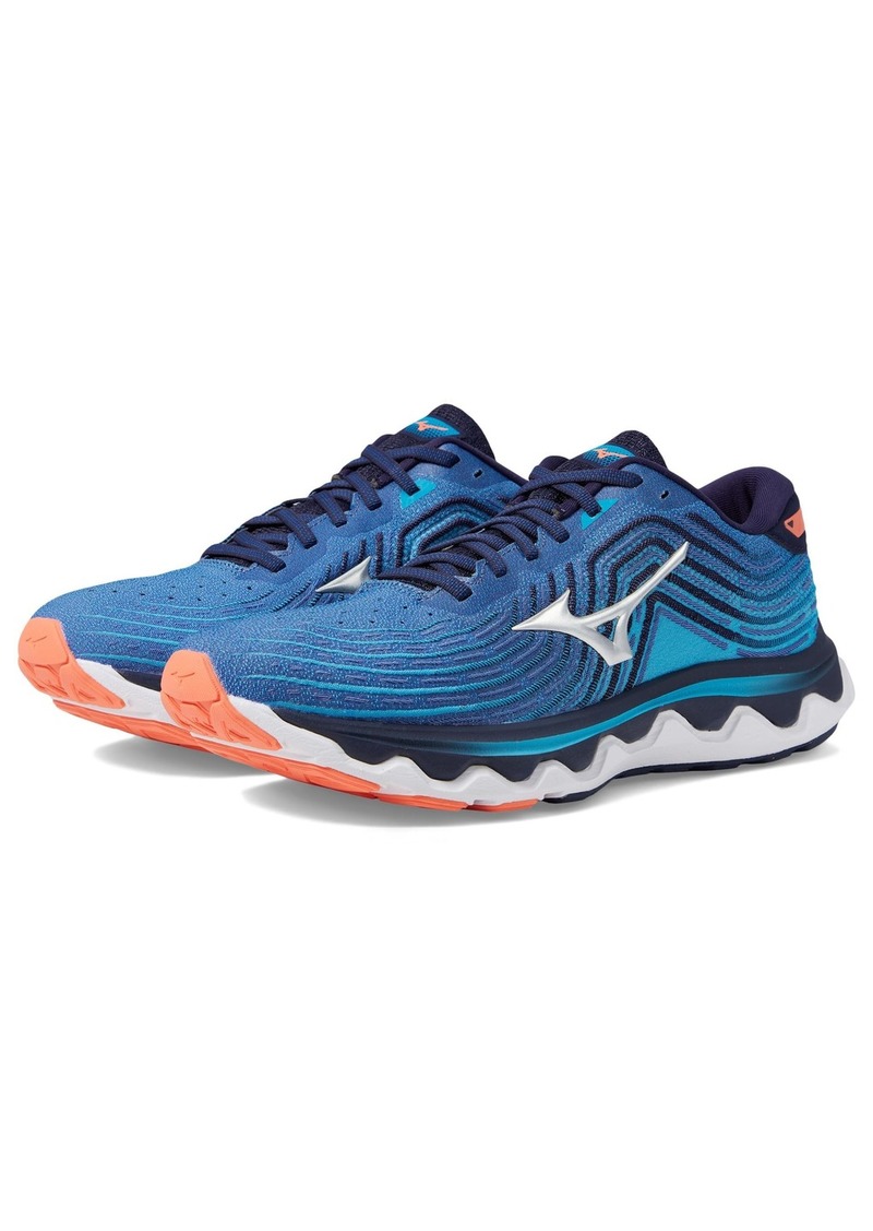 Mizuno Men's Wave Horizon 6 Running Shoe Surf The Web-Silver