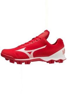 Mizuno Men's Wave Lightrevo Baseball Shoe Red-White