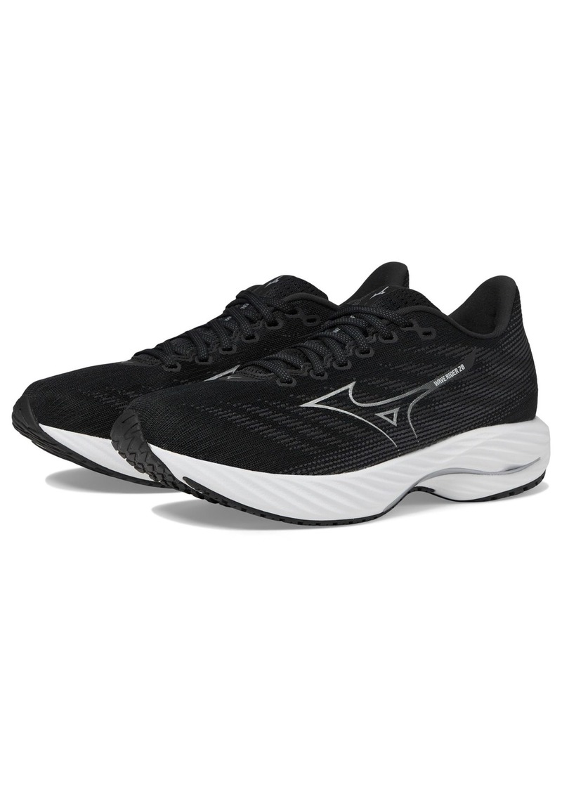 Mizuno Men's Wave Rider 28 2E Running Shoe Black-Silver