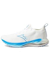 Mizuno Running Men's Wave Neo Wind Running Shoe Undyed Wht-Peace Blue