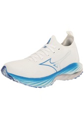 Mizuno Running Women's Wave Neo Wind Running Shoe Undyed Wht-Peace Blue