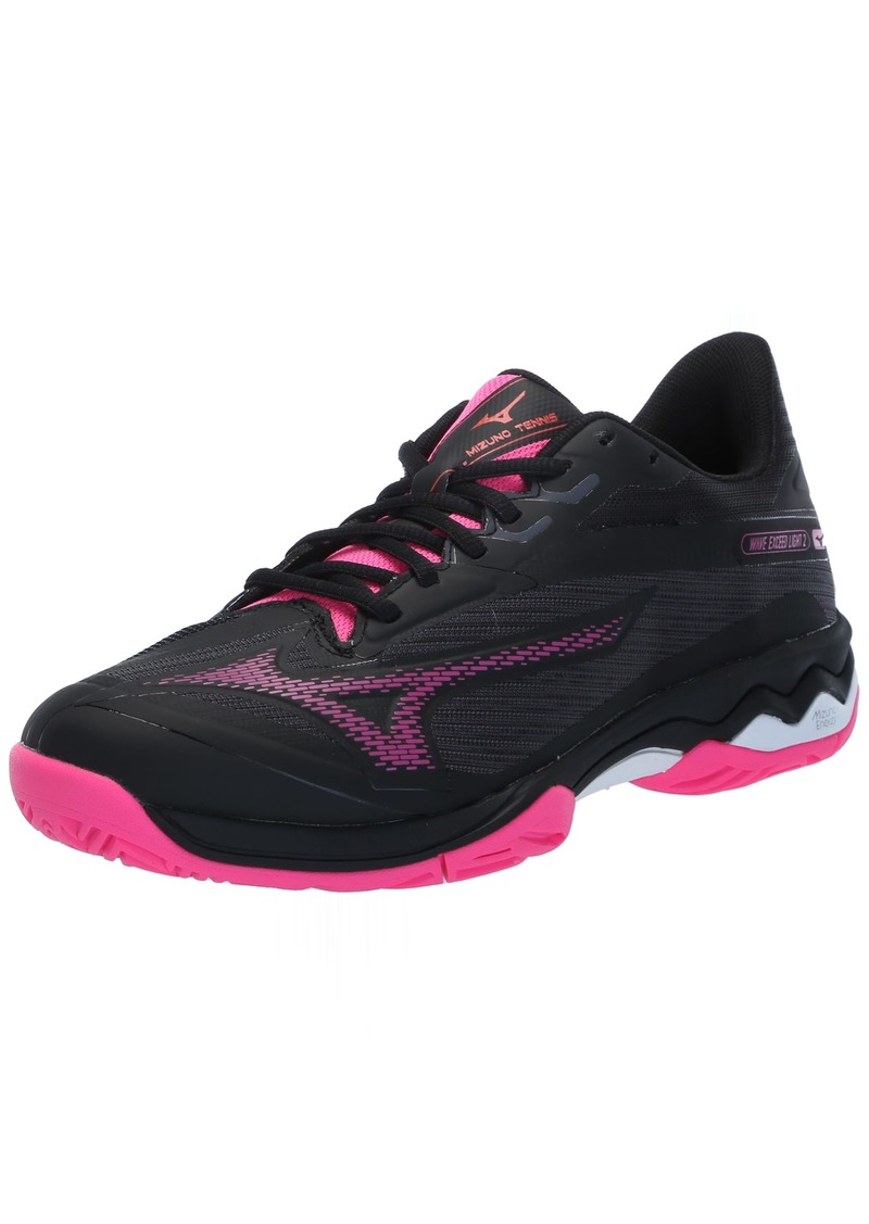 Mizuno Wave Exceed Light 2 AC Women Tennis Shoe Black-Pink Tetra