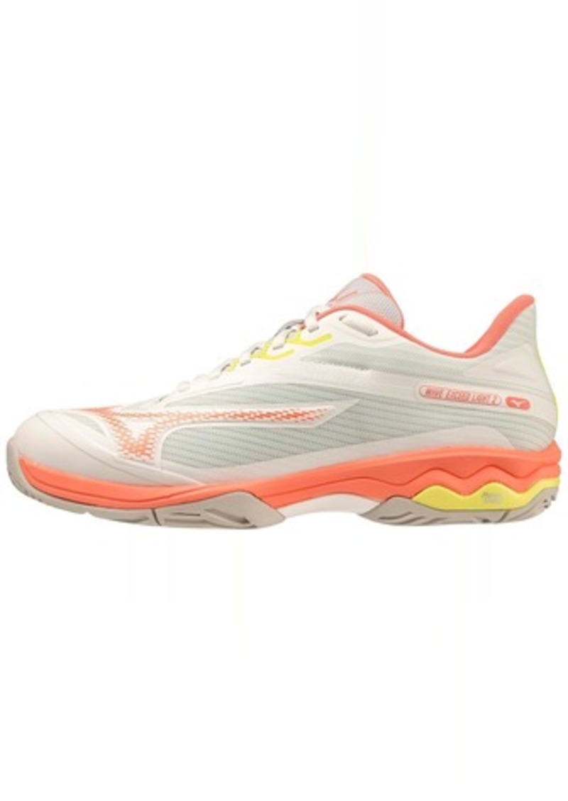 Mizuno Wave Exceed Light 2 AC Women Tennis Shoe Snow White-Fusion Coral