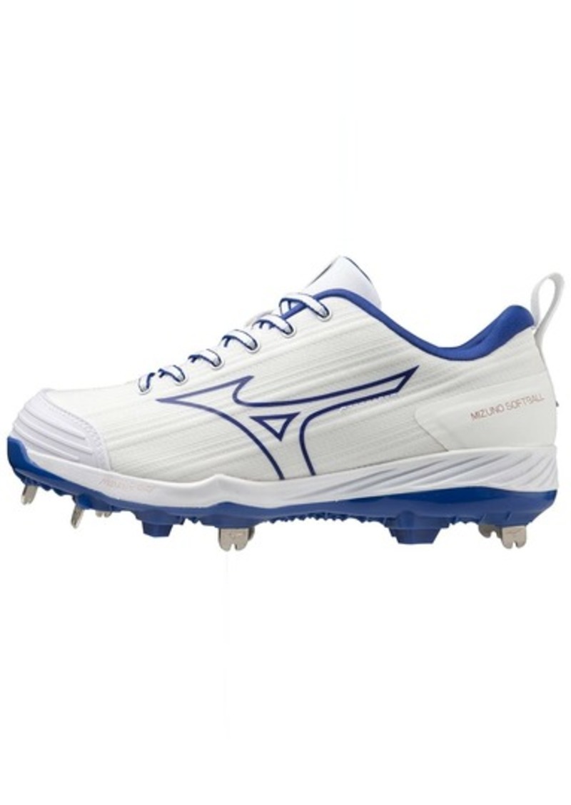 Mizuno Women's Sweep 6 Softball Shoe White-Royal