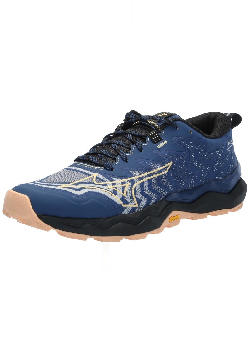 Mizuno Women's Wave Daichi 8 Running Shoe Estate Blue-Flax