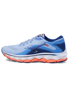 Mizuno Women's Wave Sky 7 Running Shoe Blue Heron-Silver