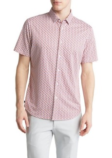 Mizzen+Main Halyard Tile Print Short Sleeve Button-Up Shirt