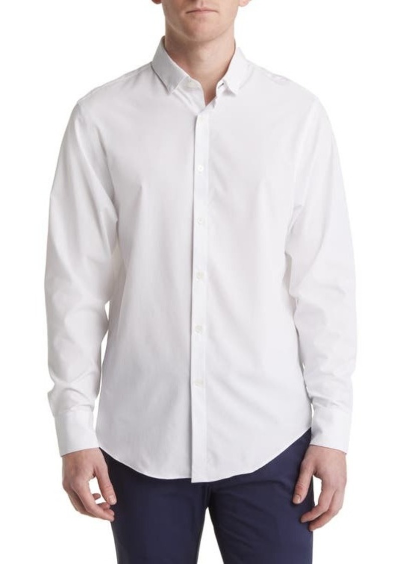 Mizzen+Main Leeward Solid No-Tuck Stretch Performance Button-Up Shirt