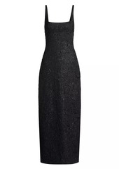 ML Monique Lhuillier Adele Metallic Jacquard Column Gown