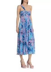 ML Monique Lhuillier Audra Chiffon Midi-Dress