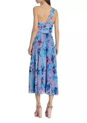 ML Monique Lhuillier Audra Chiffon Midi-Dress