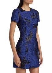 ML Monique Lhuillier Liana Floral Jacquard Minidress