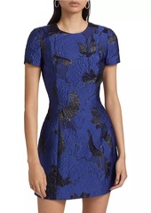 ML Monique Lhuillier Liana Floral Jacquard Minidress