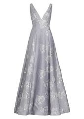 ML Monique Lhuillier Madeline Jacquard Gown