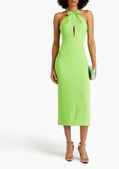 ML Monique Lhuillier - Cutout crepe midi dress - Green - US 4