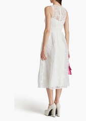 ML Monique Lhuillier - Embroidered tulle midi dress - White - US 4