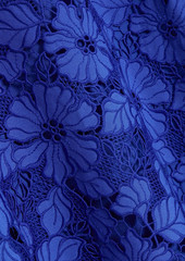 ML Monique Lhuillier - Guipure lace midi dress - Blue - US 0