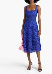 ML Monique Lhuillier - Guipure lace midi dress - Blue - US 0