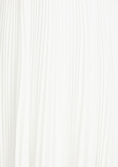 ML Monique Lhuillier - Guipure lace-paneled pleated crepe midi dress - White - US 0