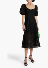 ML Monique Lhuillier - Macramé lace midi dress - Black - US 2