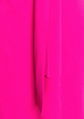 ML Monique Lhuillier - One-shoulder bow-embellished cutout crepe dress - Pink - US 6