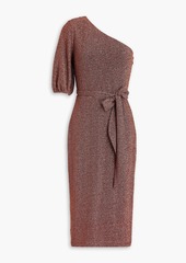 ML Monique Lhuillier - One-sleeve metallic jersey dress - Metallic - US 0