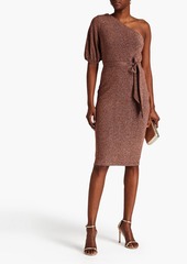 ML Monique Lhuillier - One-sleeve metallic jersey dress - Metallic - US 8