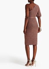 ML Monique Lhuillier - One-sleeve metallic jersey dress - Metallic - US 8